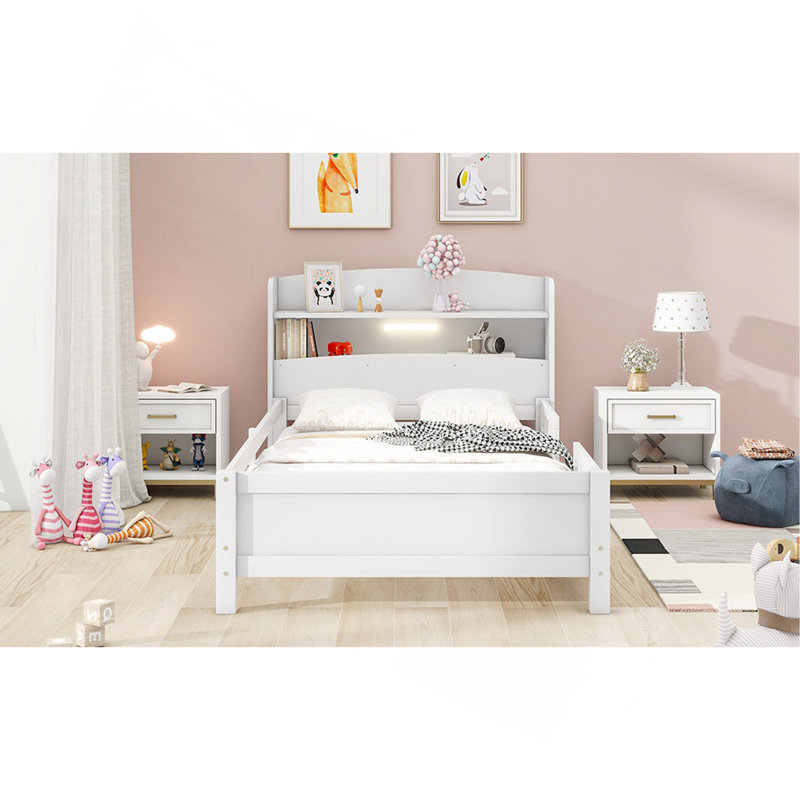Lit plateforme polyvalent avec rangement intégré et caractéristiques de sécurité pour un sommeil paisible
