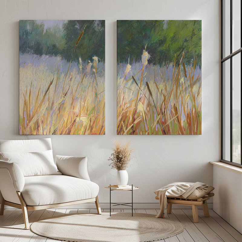Whispering Reeds | 2 Panel Split Large Canvas Print, 36" H x 54" W