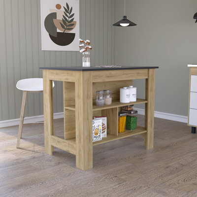 Kymora Wood Kitchen Island
