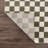 Chuby Checkered Machine Washable Cream / Off White / Green Area Rug-738419583-739741787