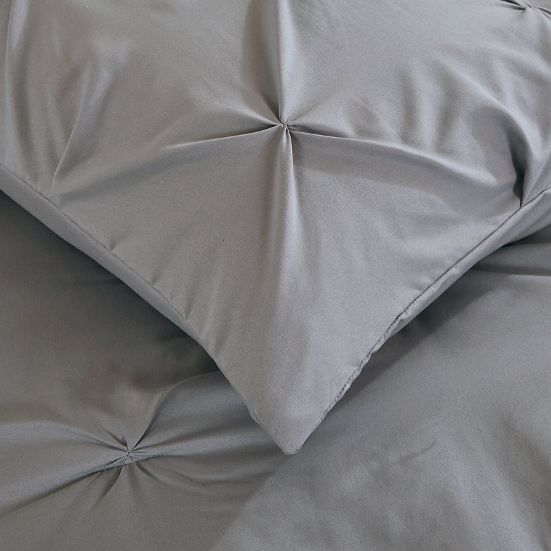Ensemble d'édredon 2 pièces Marina, Édredon pour lit simple + 1 taie décorative stan, Gris