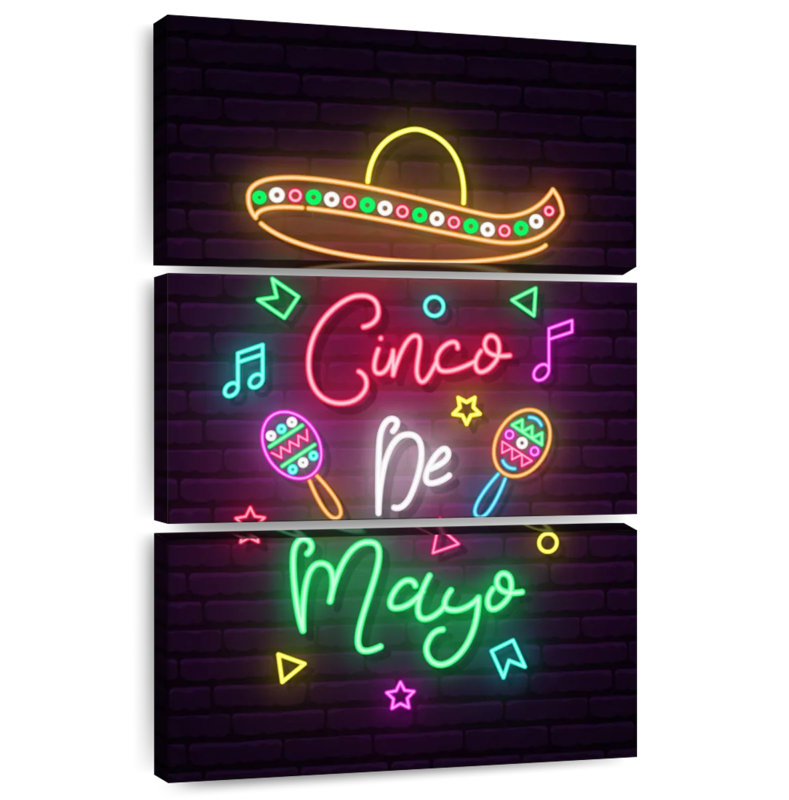 Néon Lelend Cinco De Mayo, H 50 po x l 32 po
