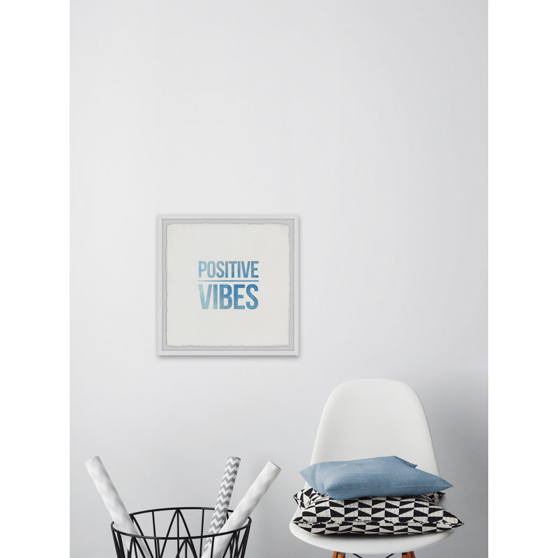 Positive Vibes - Single Picture Frame Print, 51cm H x 51cm W x 3.81cm D