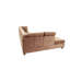 Salon modulaire en suède gaufré canapé modulaire de couleur truffe avec coussins contemporain capitonné (NO OTTOMAN)
