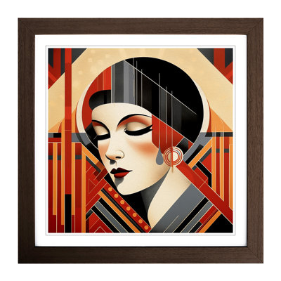 Art Deco Woman Bauhaus - Framed Print