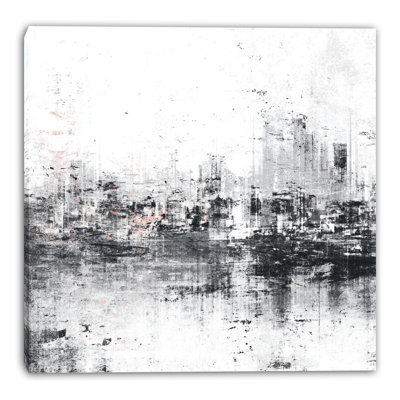 Urban Echo Monochrome Wrapped Canvas Wall Art