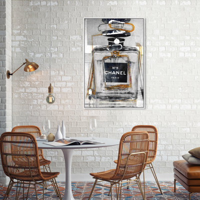 Fashion and Glam Infinite Glam Gold, Glam Gray - Graphic Art on Canvas