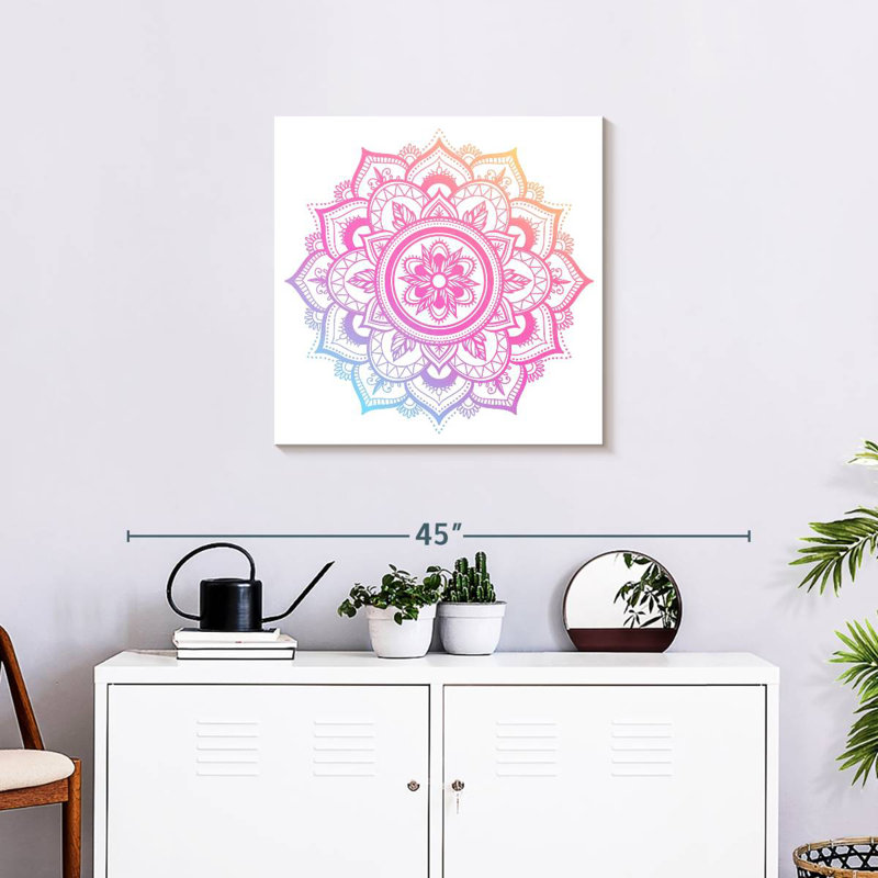 Kerner Gradient Floral Mandala, 24" H x 24" W