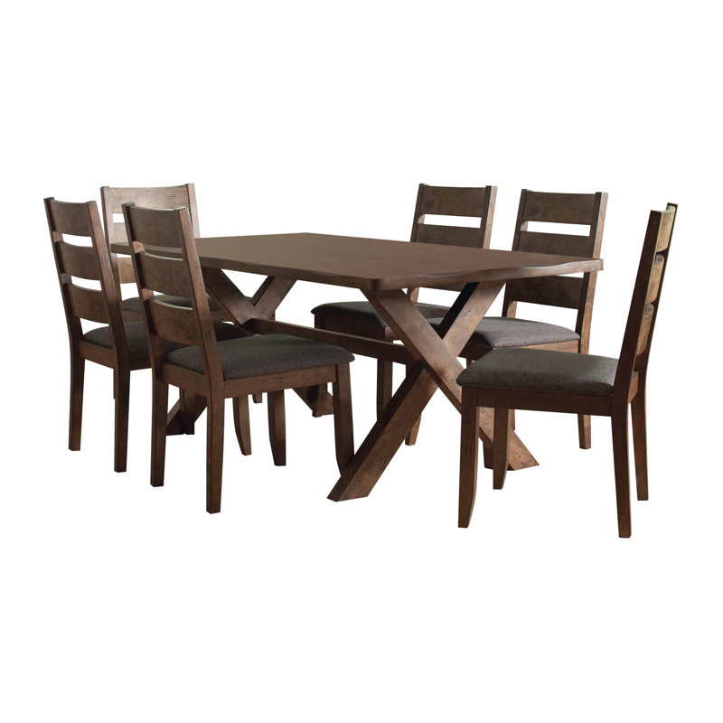 Iaan 7 - Piece Dining Set in Brown
