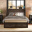 Lit double escamotable pleine grandeur avec station de charge, lit plateforme pliable avec grand tiroir de rangement pour chambre d'amis, petite chambre, gris rustique