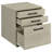 Whitewashed Grey 3-Drawer Home Office File Cabinet