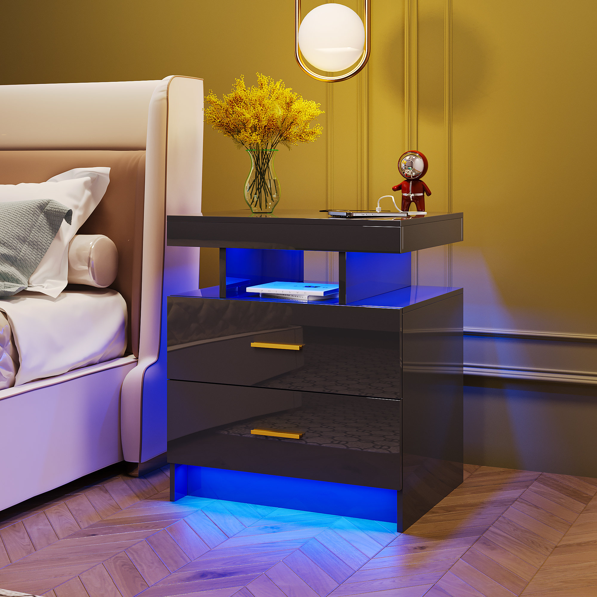 Wade Logan® Ashten 2 - Drawer Nightstand & Reviews | Wayfair