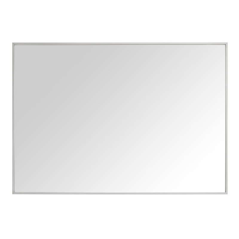 Elegant 39"x27" Rectangular Vanity Mirror in Brushed Silver and Gold