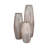 Jocelyn Modern Textured Tall Glass Vase for Home Decor - Decorative Table Flower Vase with Metal Rim for Living Room Styling and Tabletop Display - Tan-1287238129-1287238130