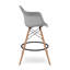 Tabouret de comptoir Modholic Eiffel avec accoudoirs, gris-71243324