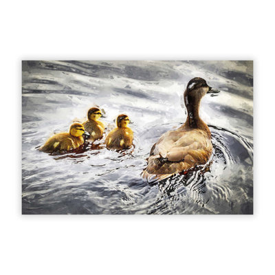 Ducklings with Mother Duck - Wall Art