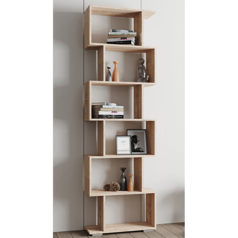 Palusa 196.1cm H x 60cm W Standard Bookcase, Beige