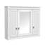 Armoire de salle de bain avec miroir, armoire à pharmacie murale avec 4 tablettes, armoire de rangement avec miroir