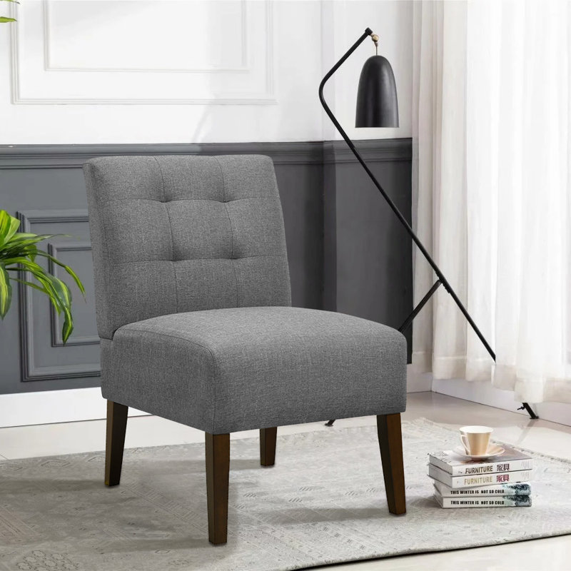 Upholstered Accent Chair, Gray 