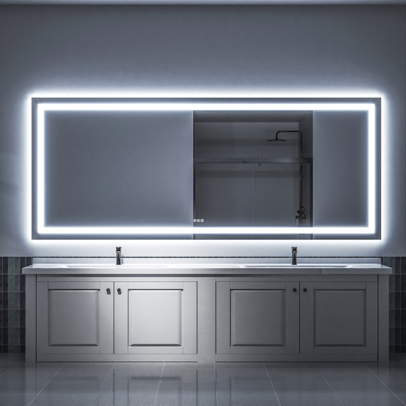 Ulrika Flat LED Mirror, Rectangle, 48" x 118"