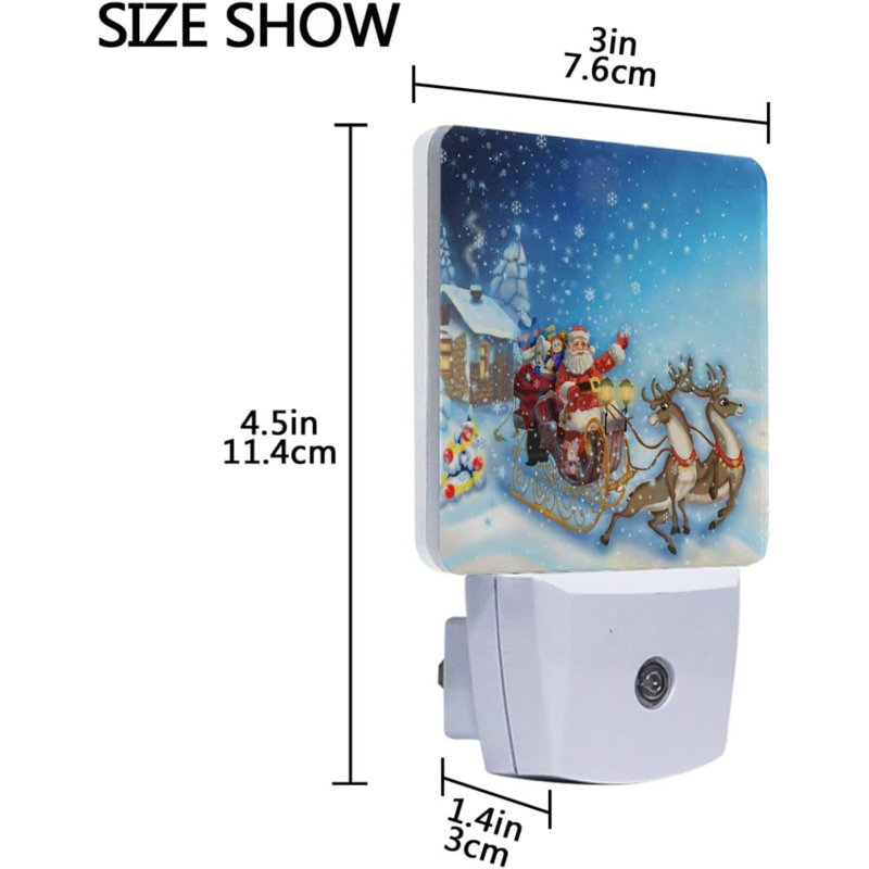Veilleuse de Noël père Noël 2 lumières