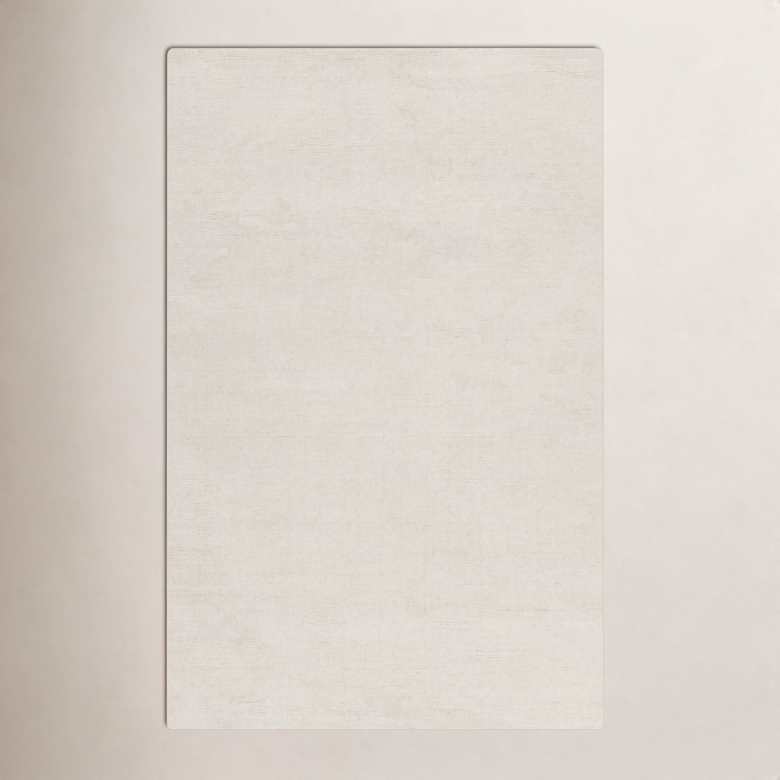 Crowe Light Beige Hand-Loomed Wool Rug, Rectangle 5' x 8'