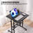 Oziel Mobile Computer Desk, Adjustable Height Laptop Standing Desk with Tilting Tabletop and Monitor Shelf-80291860