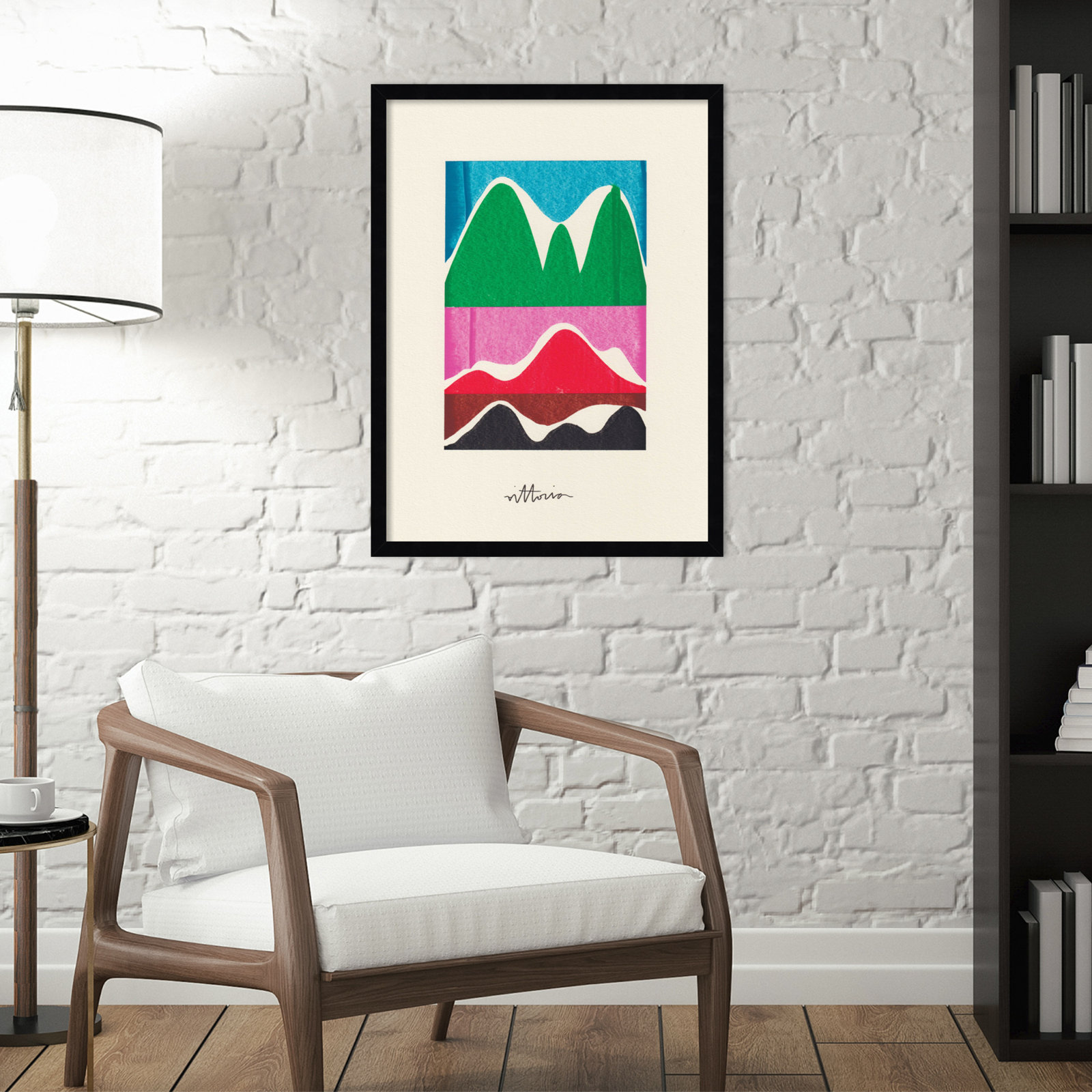 Olav "Beyond Our Wildest Dream" Print, Black Framed, 19" W x 25" H x 1" D