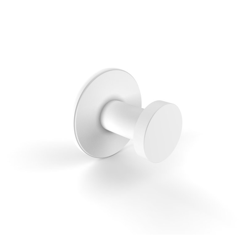 Wall Mounted Robe Hook, Matte White
