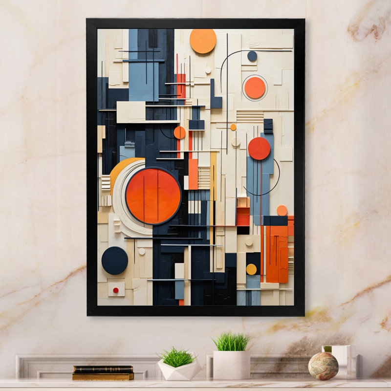 Lanaisha Constructivism Construit Horizons VII - reproduction, Cadre photo noir, H 20 po x l 12 po x P 1 po