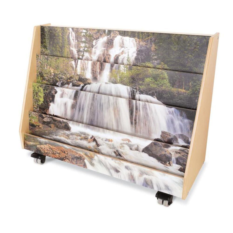 4 Compartment Manufactured Wood Book Display