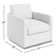 Fauteuil pivotant rembourré Bobbi