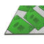 Tapis vert/crème tissé à la machine-1969110209