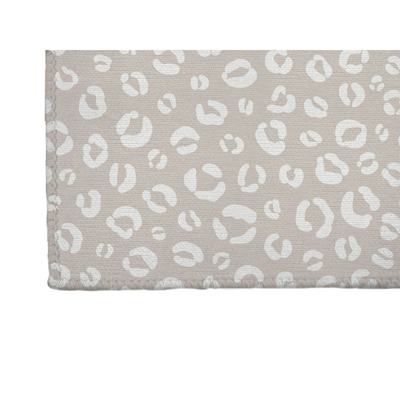 Leopard Play Kids Play Mat, Rectangle 3' x 5', Taupe
