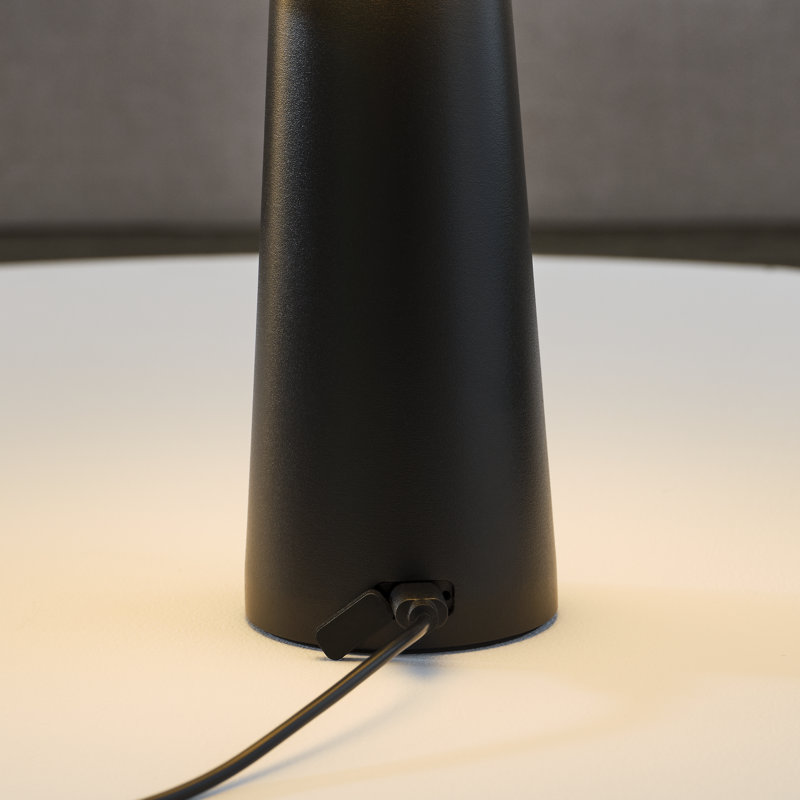 Sesa Short Accent Rechargeable Table Lamp, Black