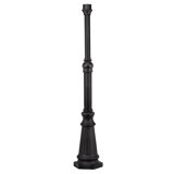 6.5 ft Surface Mount Aluminum Post Base - Black