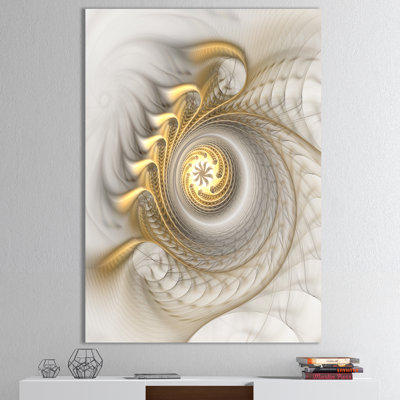 «Glowing Fractal with Recursive Curves», reproduction d'impression sur toile