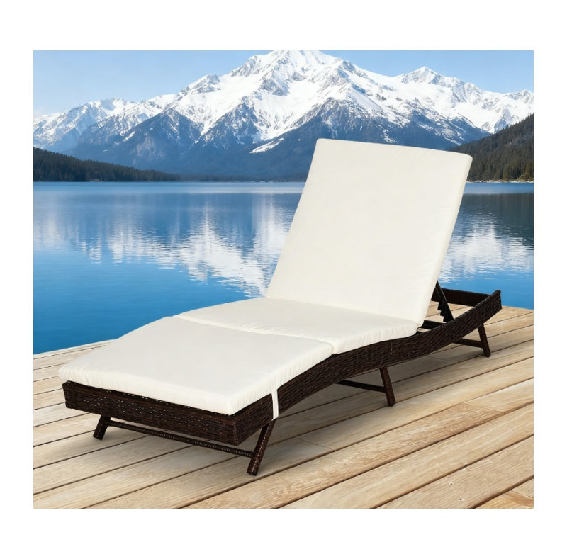 Chaise longue en acier avec méridienne
