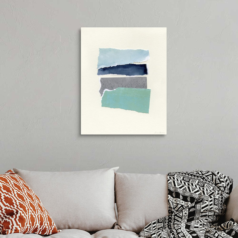 «Seaside Color Study IV» par Emma Caroline - reproduction d'art, H 30 po x l 24 po x P 1,25 po, Toile tendue