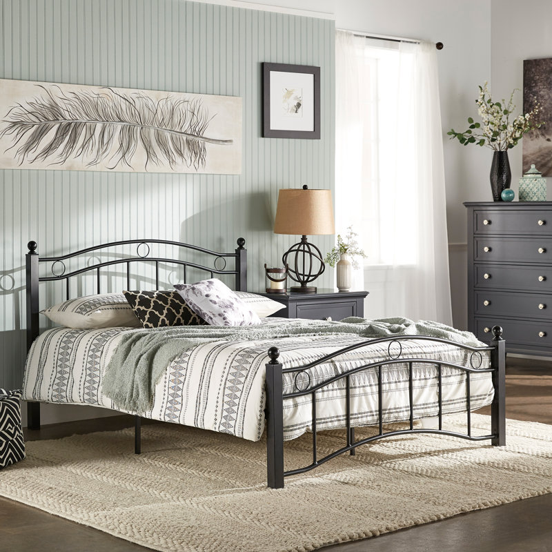 Platform Bed, Hammered Copper, Full