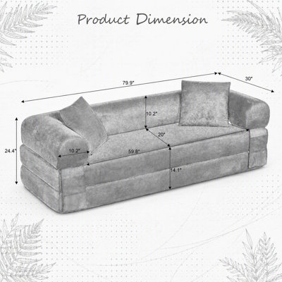 Convertible Sofa Bed Couch,80 Inch Boneless Couches for Living Room,Folding Sleeper Sofa Bed Queen with Storage,Corduroy Flod Out Couch Compressed Couch in a Box