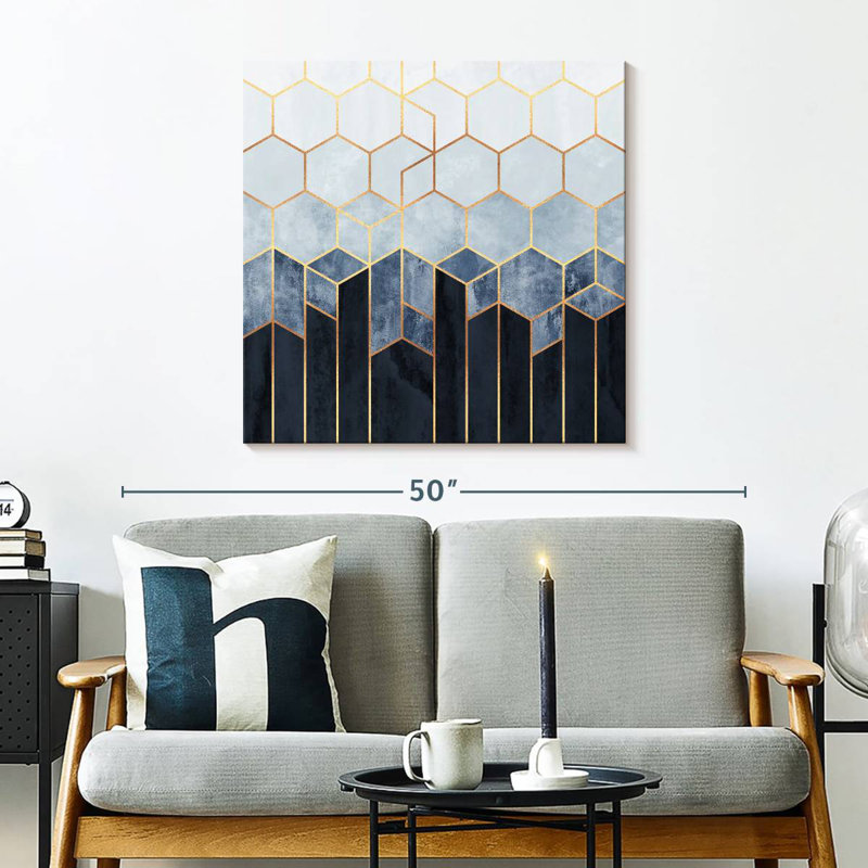 Soft Blue Hexagons