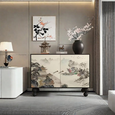 Two-Door Cabinet with Smooth Finish