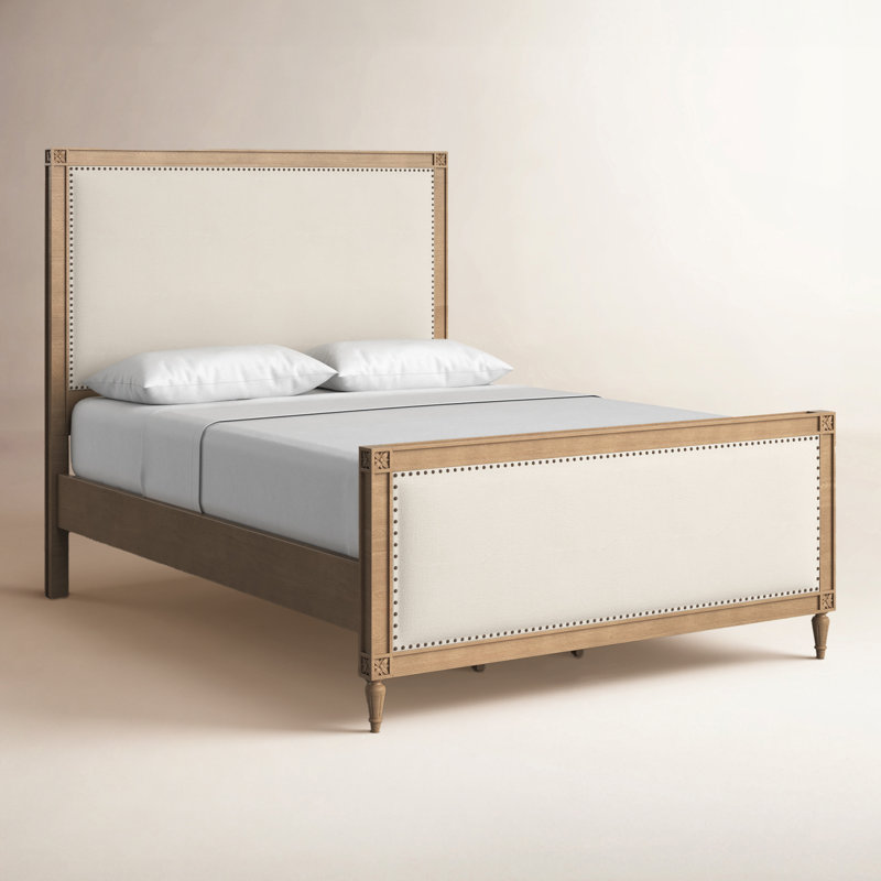 Batten Upholstered Bed, Brown, King