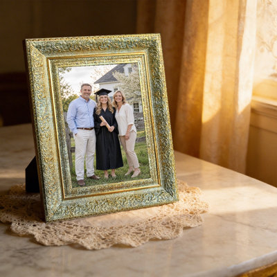 5" x 7" Antique Gold 3 PCS Family Picture Frame for Anniversary Gifts
