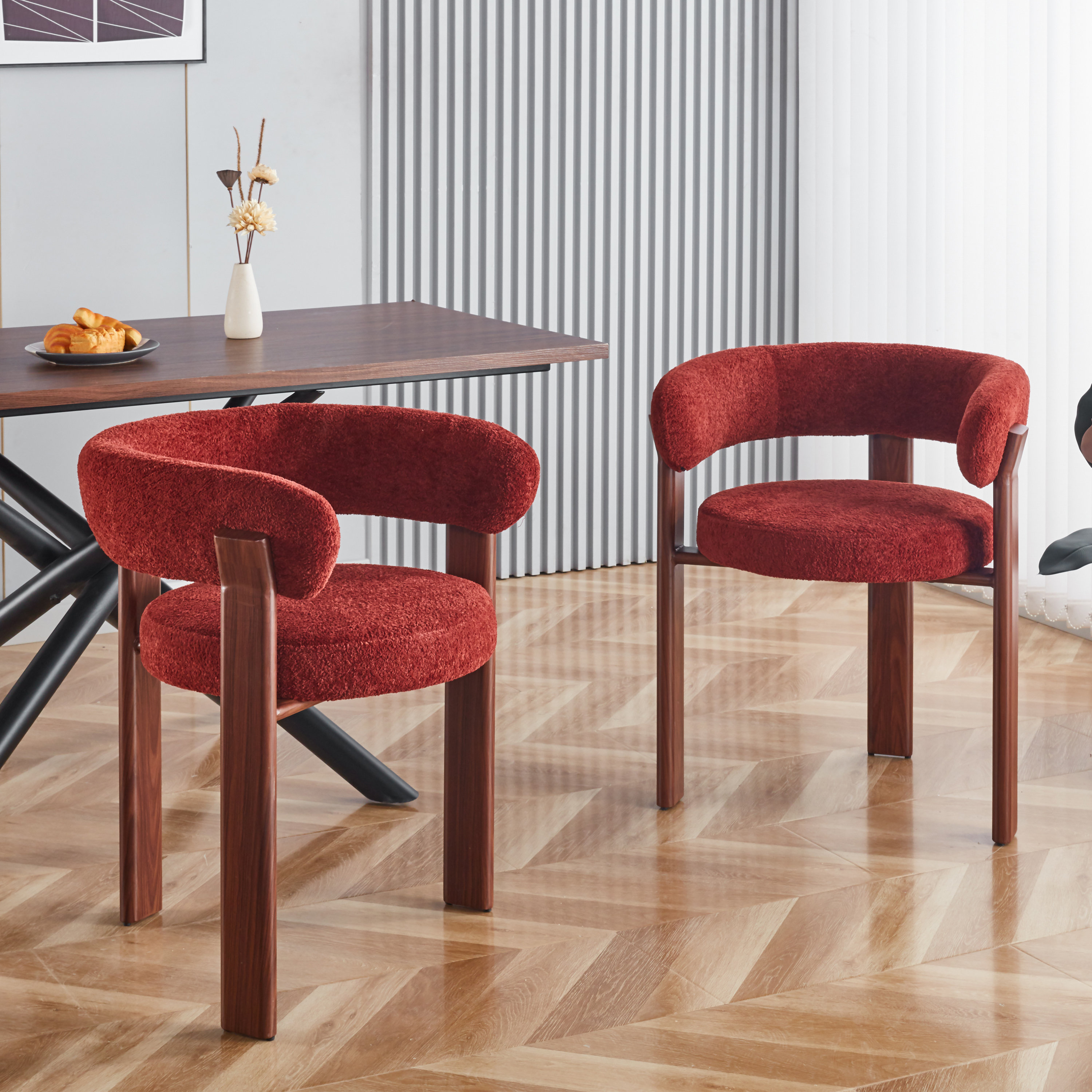 Wade Logan Ensemble de 2 chaises avec accoudoirs rembourrés Modern ...