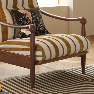 Comfortable lounge chair made of ash wood