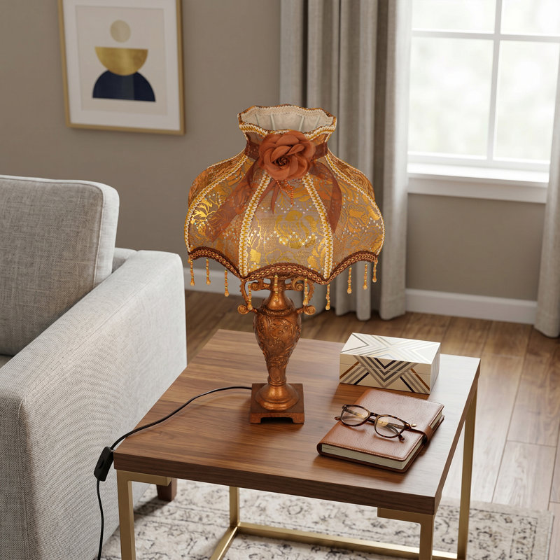 Lampe de table rétro en tissu princesse European