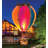 15" Hanging Solar Hot Air Balloon Lantern with Glass Panels and Metal Frame-126382926