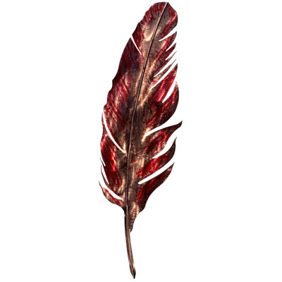 Plume décorative en métal